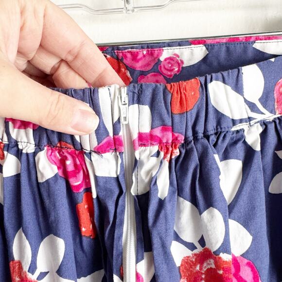 ModCloth High Waisted A-Line Rose Print Floral Skirt Size 1X Office Cute Garden - Picture 10 of 11